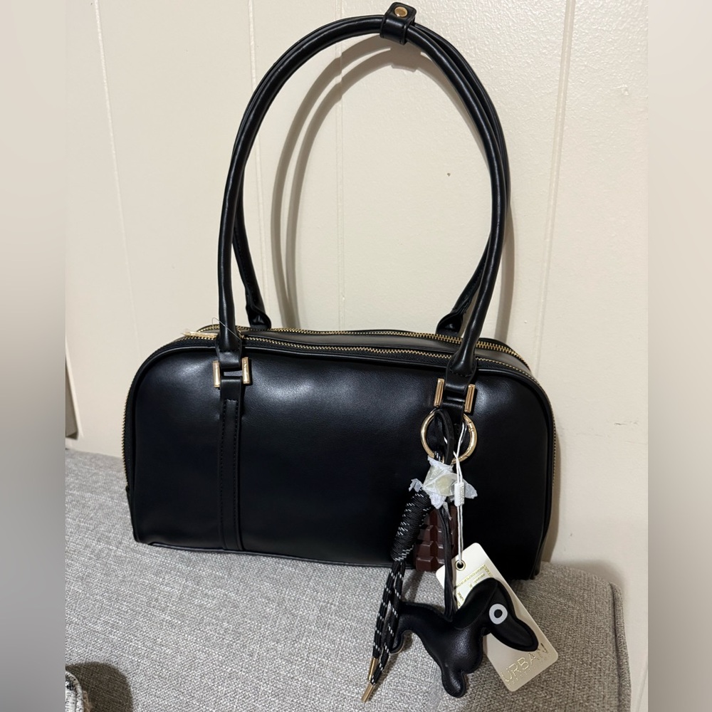 Urban Expressions Black Vegan Leather Handbag